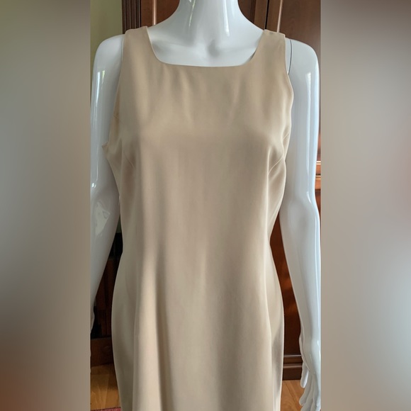 Beymen Natural tan color 48% wool blend sleeveless dress at knee Eu 42 US 10 - Picture 5 of 15